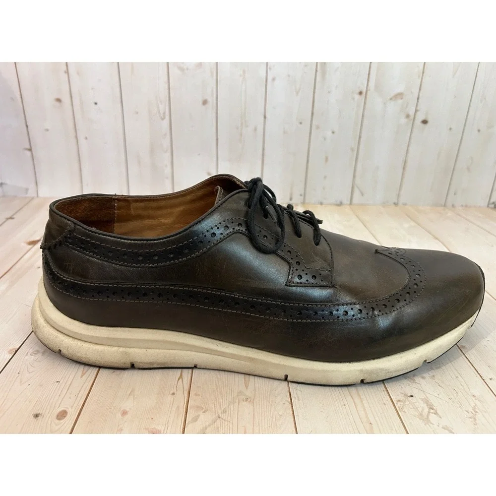 Belvedere‎ Eric Mens 12D Brown Leather Wingtip Oxford Hybrid Dress Sneakers